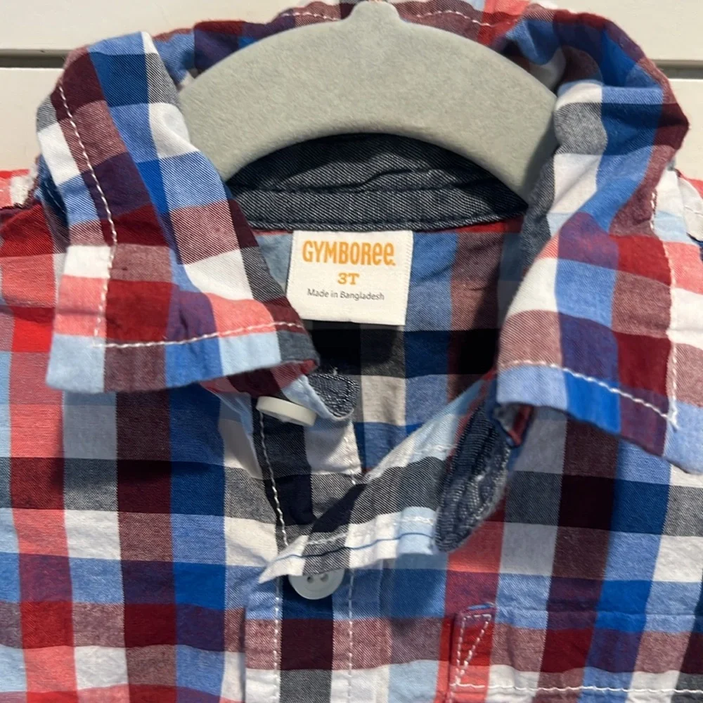 Kids Gymboree Checkered dress button down Shirt - Red, Blue, White